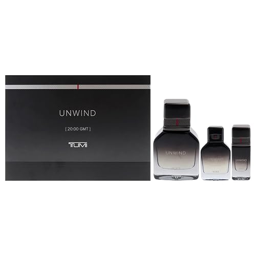 Unwind by Tumi for Men - 3 Pc Gift Set 3.4oz, 1oz, 0.5oz - EDP Sprays Beauty & Personal Care TUMI