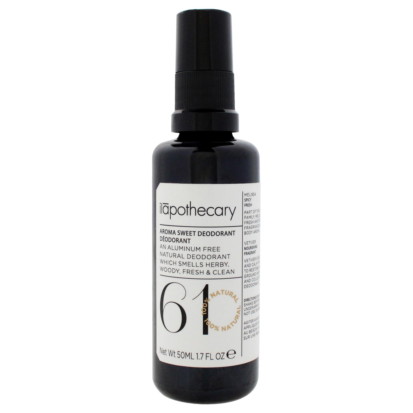 ilapothecary Aroma Sweet Deodorant - Natural Aluminum Free Womens Deodorant Spray - Herby and Woody Scent - Gluten Free - 1.7 oz Beauty and Personal Care ilapothecary