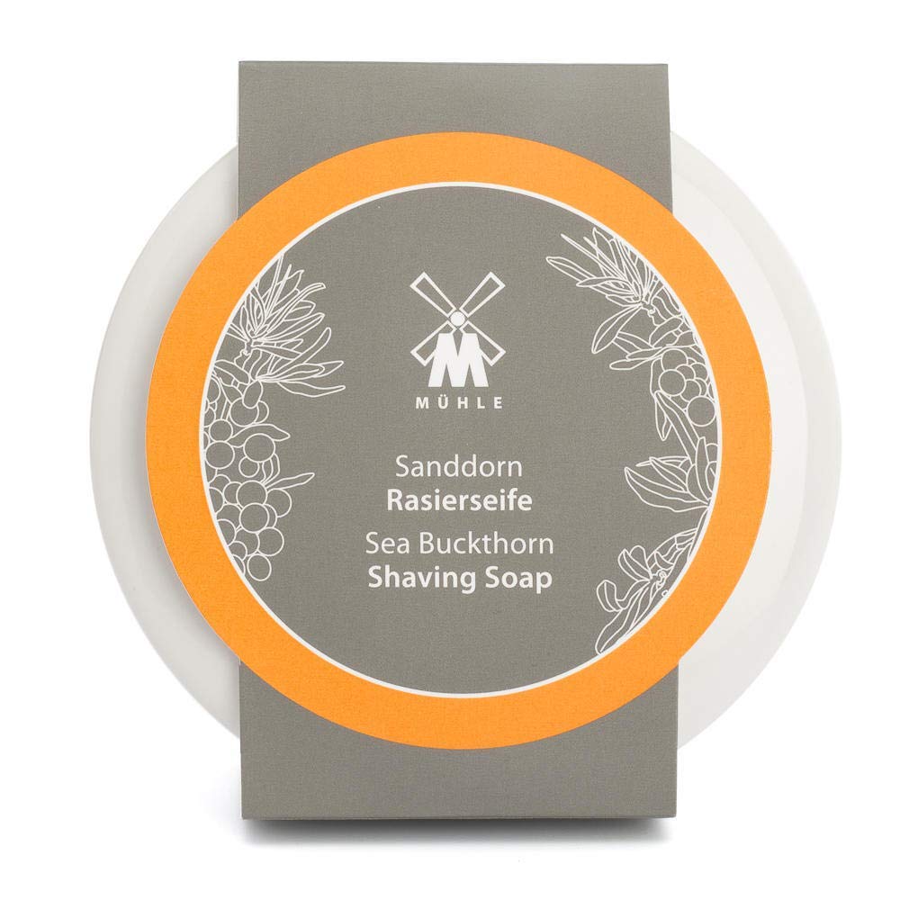 MÜHLE SHAVE CARE Porcelain Dish incl. Sea Buckthorn Shaving Soap 65g Beauty and Personal Care MÜHLE
