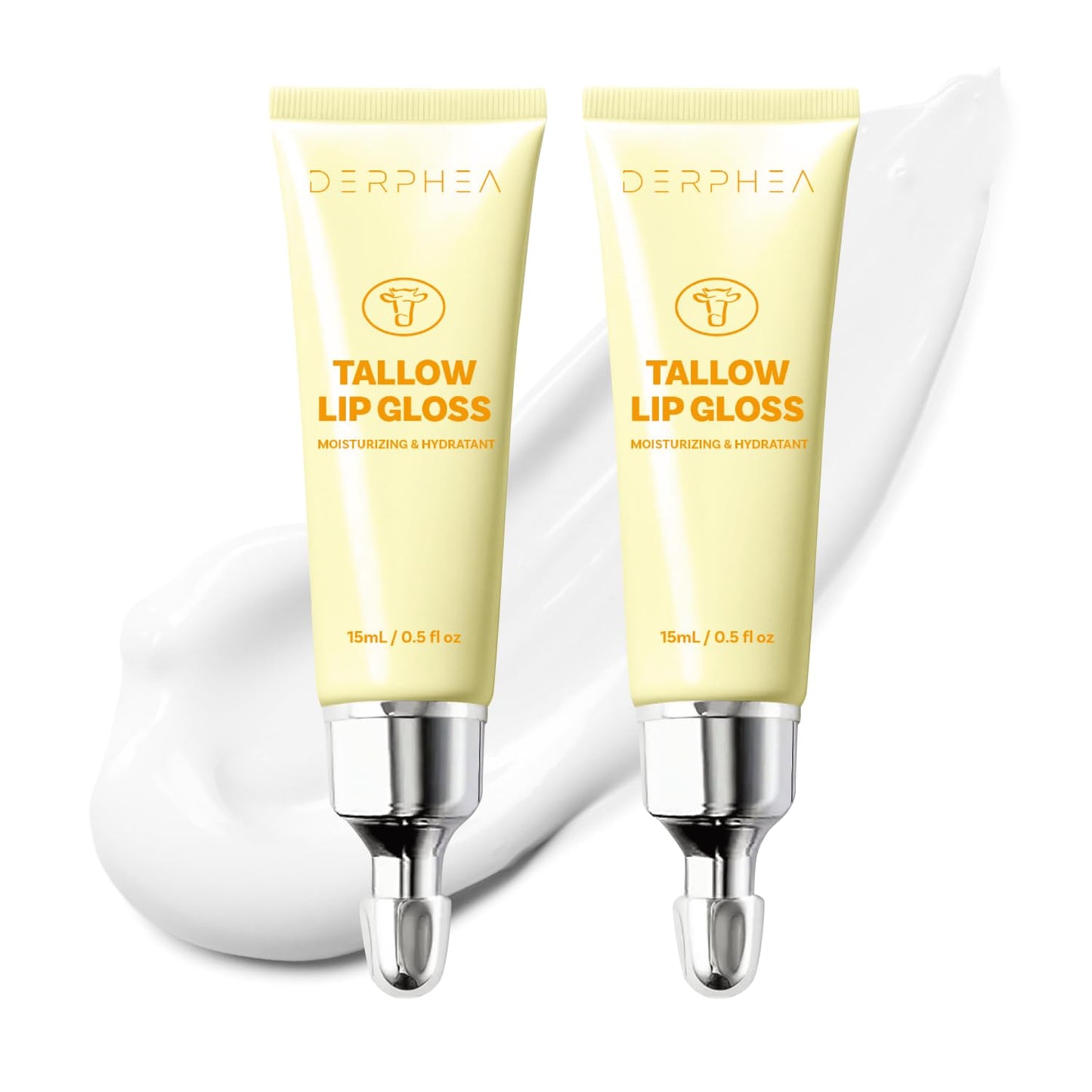 Organic Beef Tallow Lip Balm - 8H Moisturizing for Dry Lips, Glossy Shine & Soft Lips - Overnight Lip Mask & Daytime Moisturizer with Shea Butter Beauty and Personal Care DERPHEA