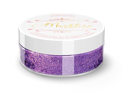 MARBLERS Chunky Natural Mica Powder [Flash Berry Pearl] 0.11oz (3g) | Highly Pigmented | Non-Toxic, Vegan, Cruelty-Free | Eyeshadow, Body Butter, Nail Beauty & Personal Care MARBLERS