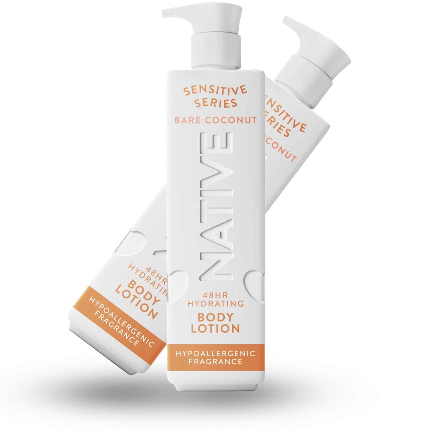 Native Sensitive Series 48H Hydrating Body Lotion - Hypoallergenic - Bare Coconut - 18 fl oz - Pack Of 02 Beauty & Personal Care Native