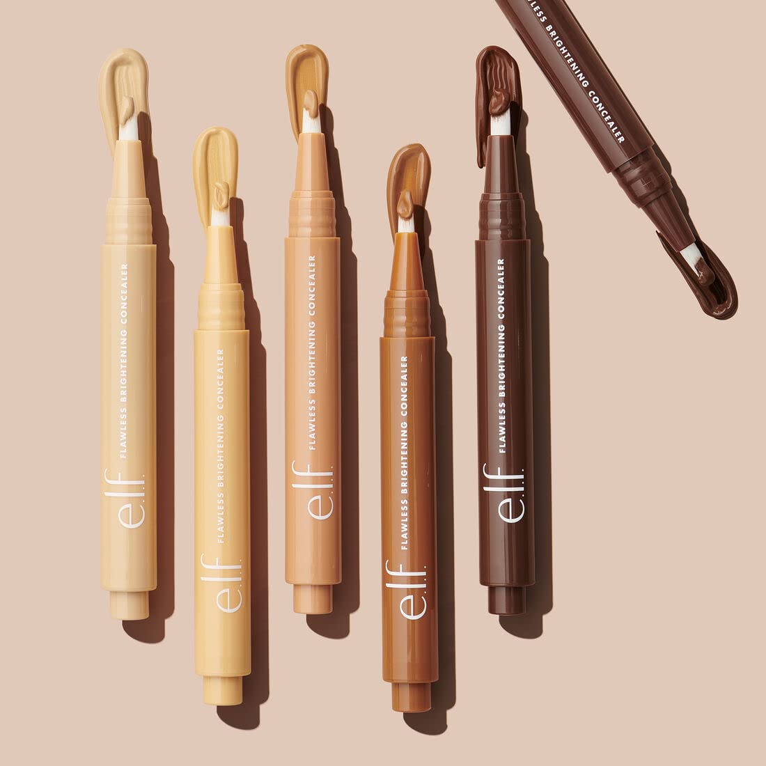 e.l.f. Flawless Brightening Concealer, Illuminating & Highlighting Face Makeup, Conceals Dark Under Eye Circles, Tan 48 N, 0.07 Fl Oz Beauty & Personal Care e.l.f.