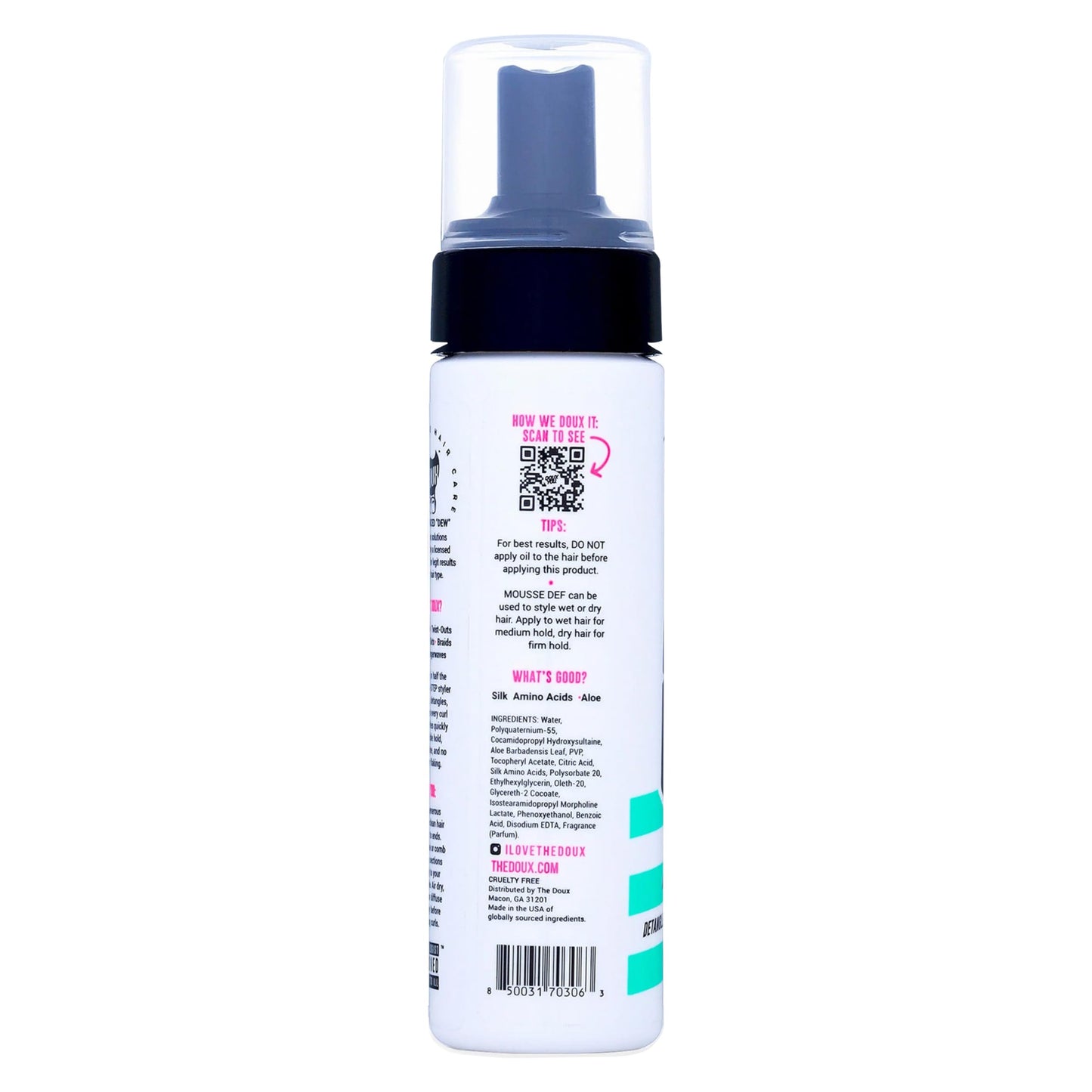 The Doux Multi-Use Mousse for Curly Hair - The Doux Mousse Def Texture Foam for Styling, Curl Definition, Volume & Shine - Curl Cream Alternative Beauty & Personal Care The Doux