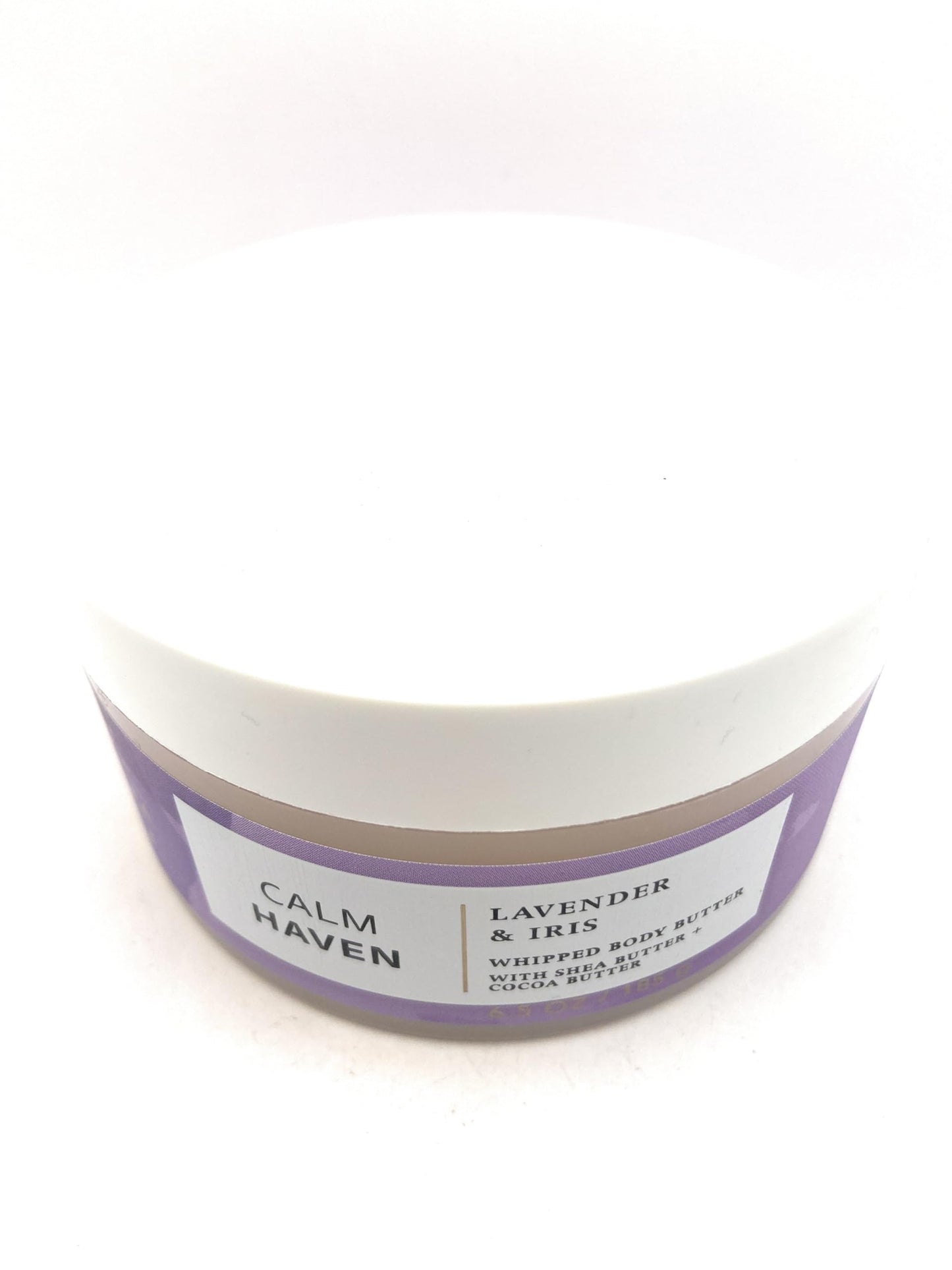 Bath and Body Works Calm Haven Lavender & Iris Whipped Body Butter Made With Shea Butter, Coca Butter & Coconut Oil - 6.5 oz / 185 g Beauty & Personal Care Bath & Body Works