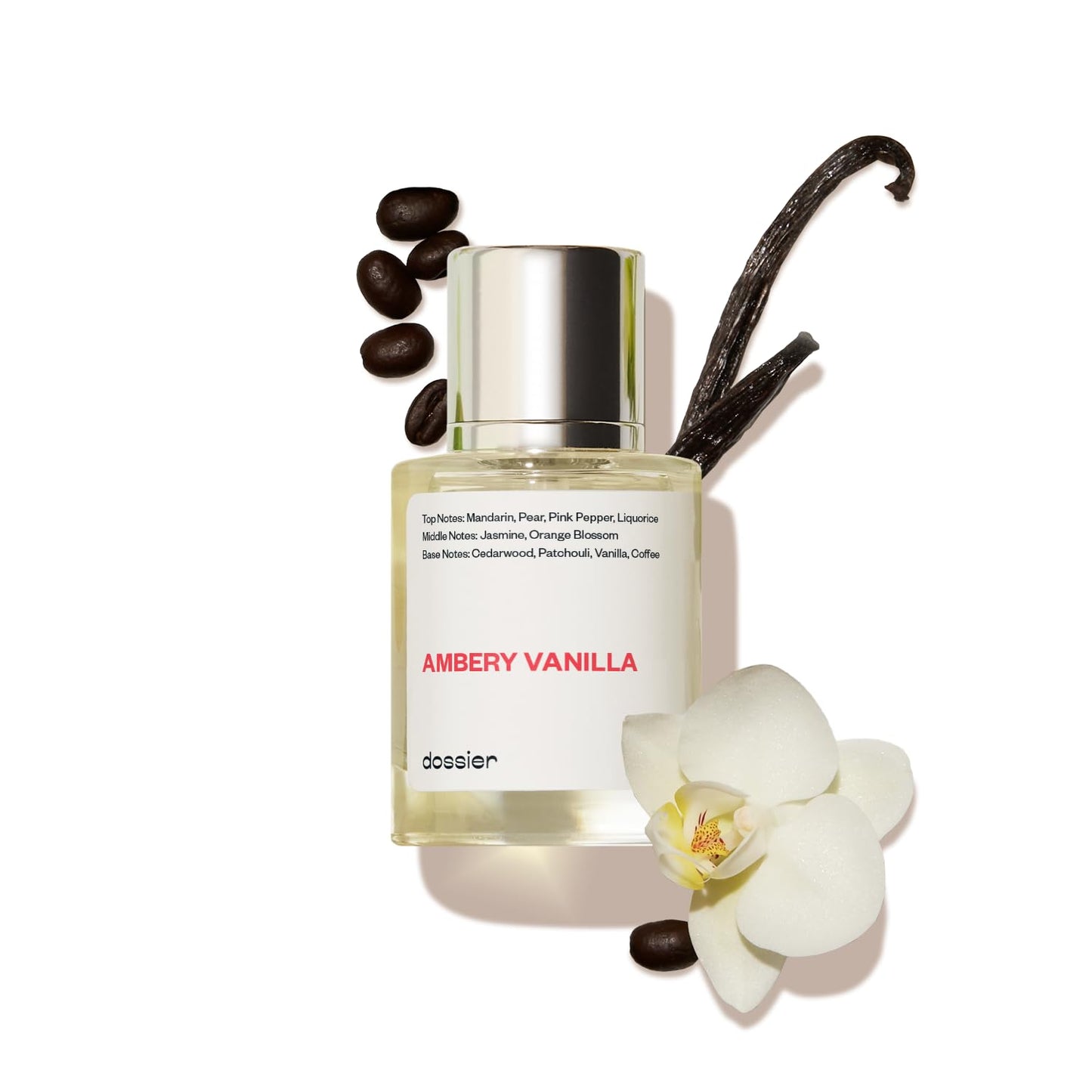 Dossier - Ambery Vanilla 1.7Oz (50ml) - Eau de Parfum - Inspired by Y S.L's B.lack O.pium - Long-lasting Fragrance - Feminine Beauty & Personal Care Dossier