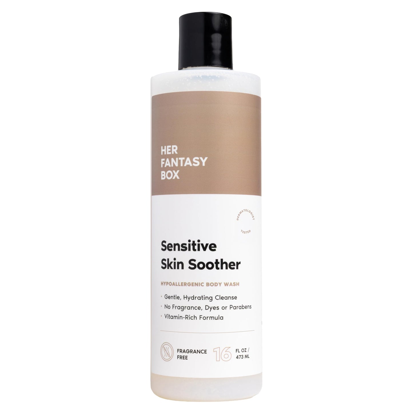 Her Fantasy Box | Sensitive Skin Soother Gentle Body Wash - Fragrance-Free Probiotic Cleanser with Chamomile, pH Balanced, Vegan & Cruelty Free, 16 oz Beauty & Personal Care Her Fantasy Box