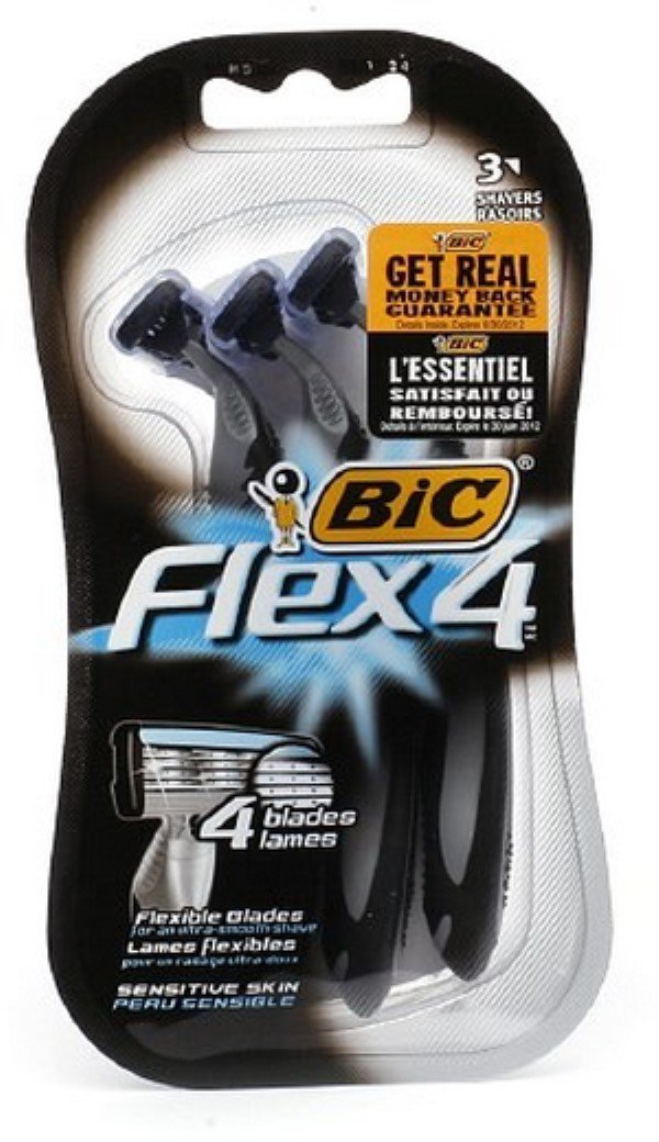 Bic Flex 4 Blades With 3 Disposable Handles In The Package Beauty and Personal Care BIC
