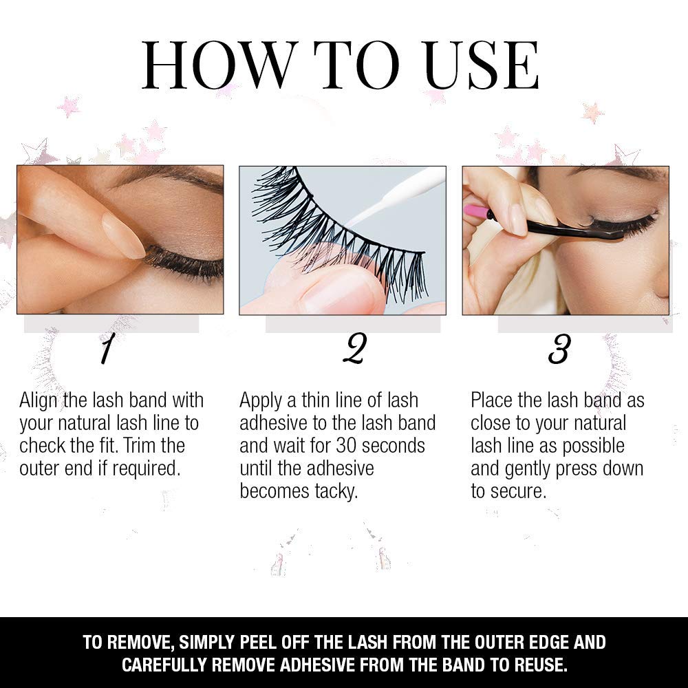 Ardell False Eyelashes 3D Faux Mink Lashes, 861 - Lightweight Reusable Strip Lashes with Invisiband, Ultra-Fluffy Volume for a Bold and Dramatic Look