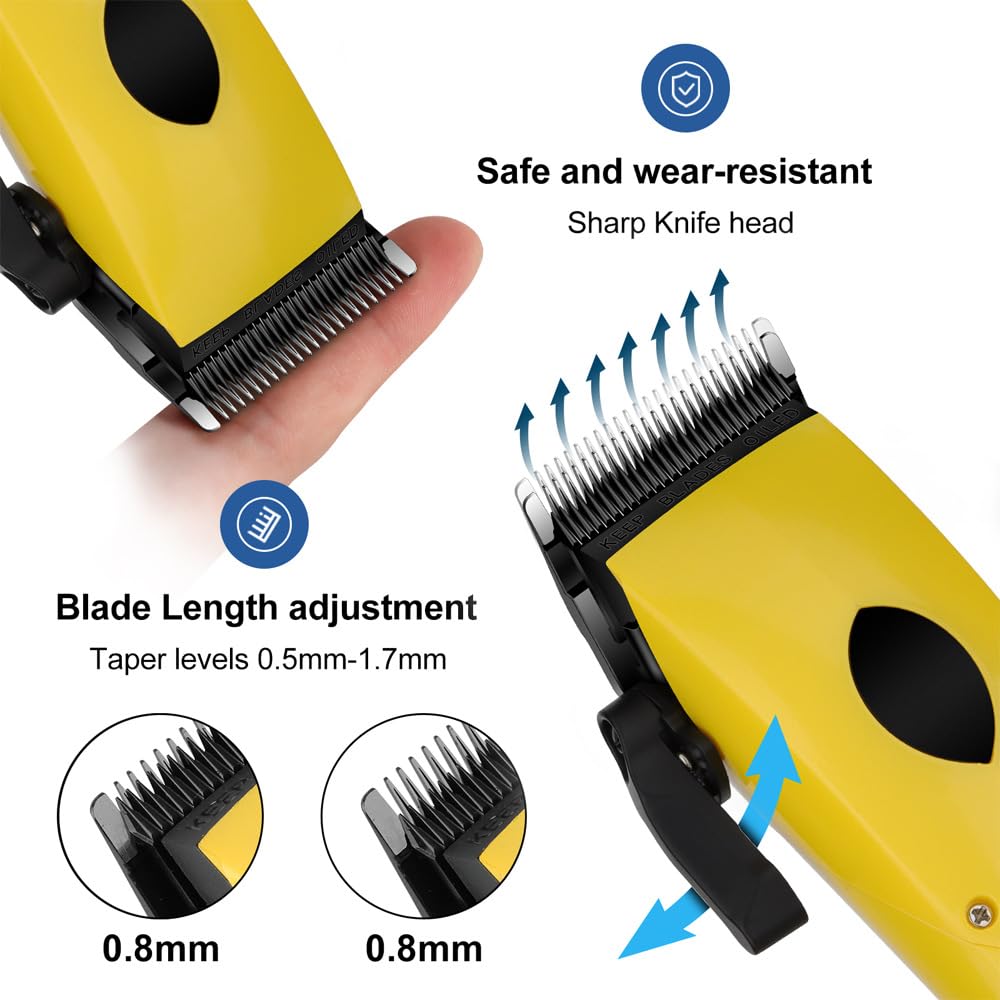 Electric Hair Clippers for Men Cordless Clipper Trimmer Set Clippers for Hair Cutting Kit with 6 Limit Combs 4 Speed Adjustable Blade LED Hair Beauty and Personal Care GLESVOWIO