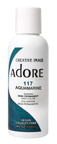 Adore Semi-Permanent Haircolor #117 Aquamarine 4 Ounce (118ml) (6 Pack) Beauty & Personal Care Adore
