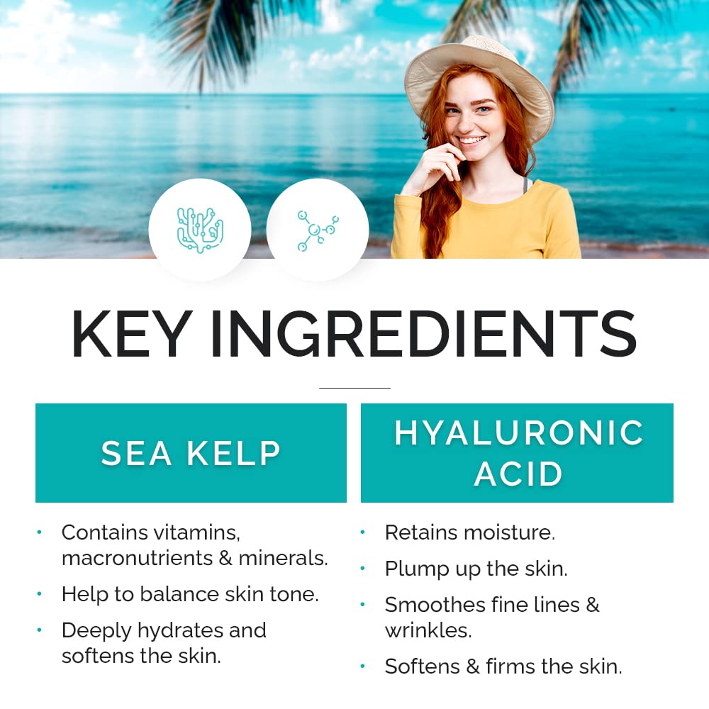 VITAMINS AND SEA BEAUTY Bouncy Sleep Mask with Sea Kelp + Hyaluronic Acid, 6 fl oz Beauty & Personal Care VITAMINS AND SEA BEAUTY