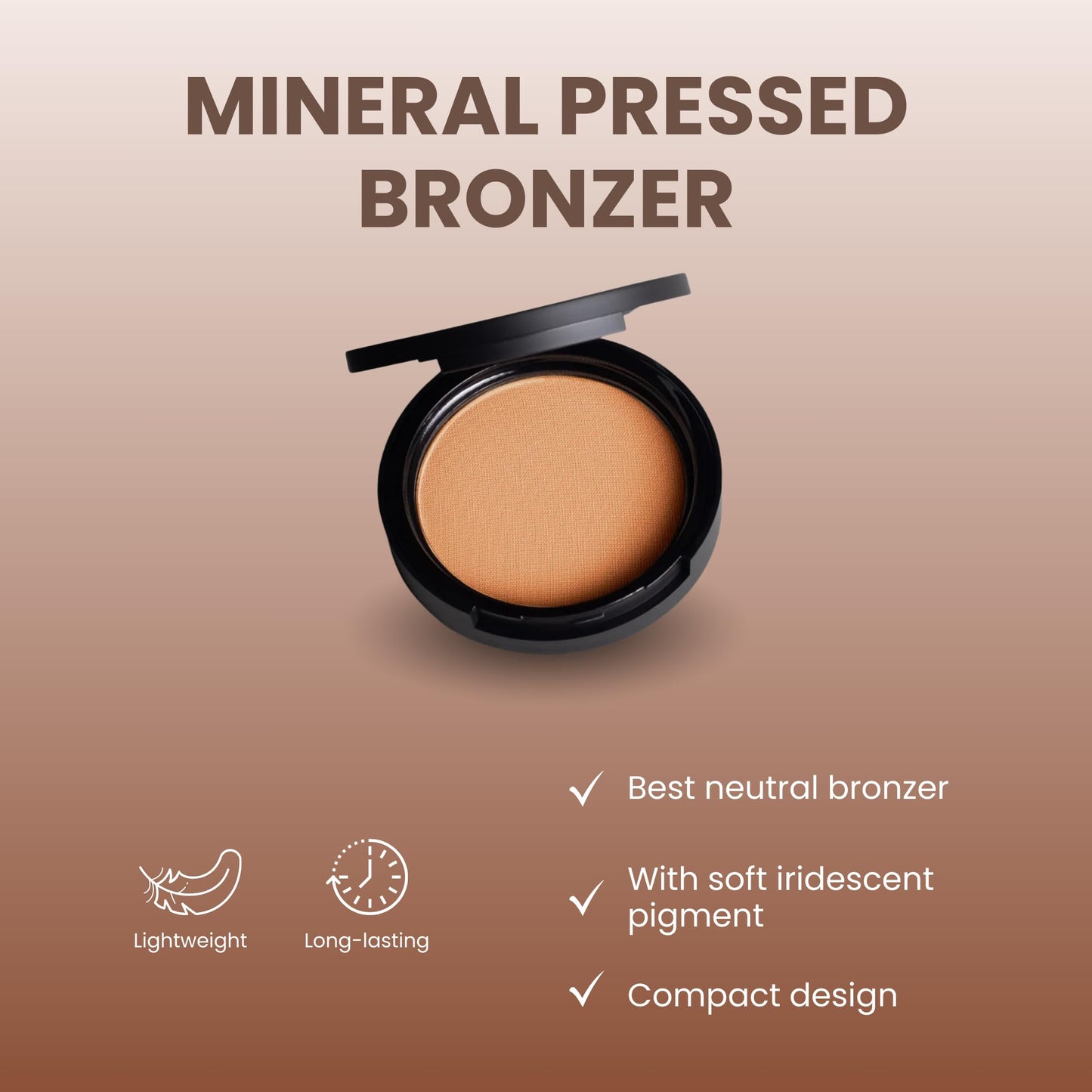POISE Makeup Mineral Pressed Bronzer | Earth Mineral-based with Soft Iridescent Pigment For A Perfect Sun-kissed Glow Beauty & Personal Care POISE INT'L BEVERLY HILLS