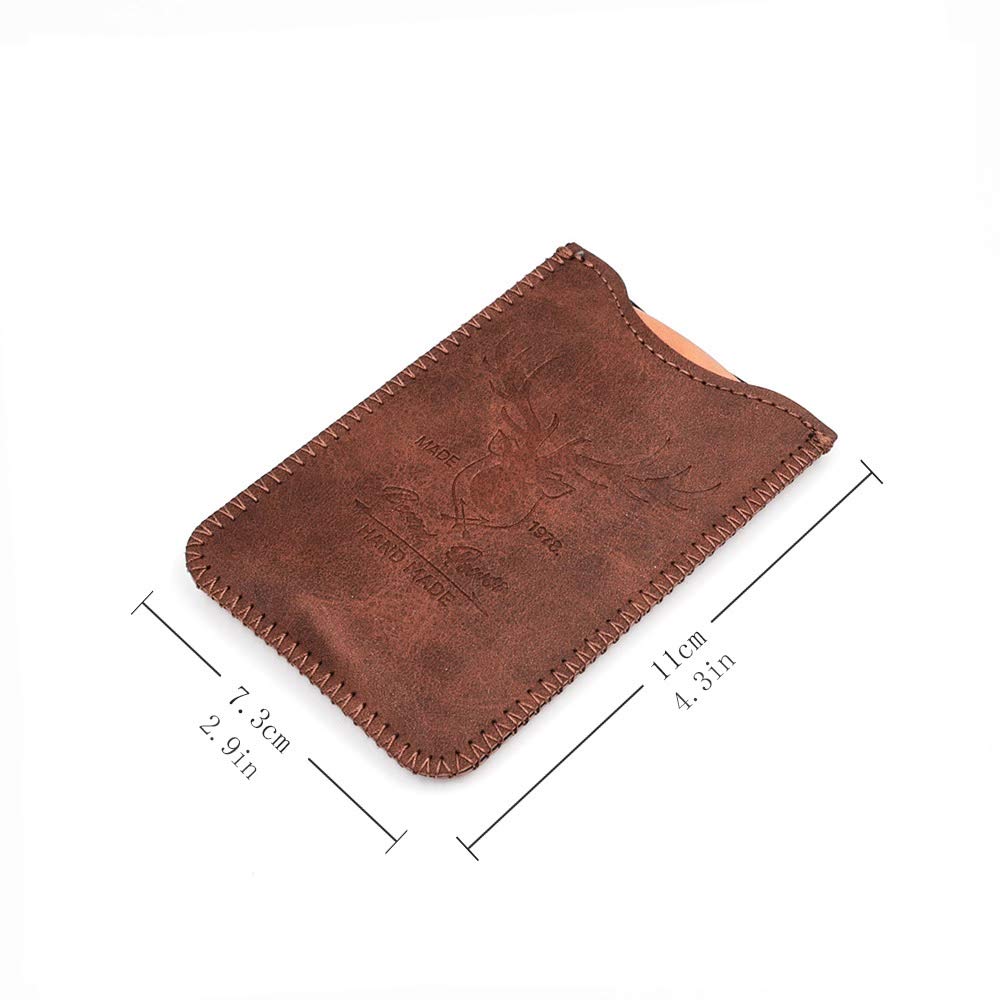 Menesia Wooden Comb with Durable Case - Fine & Coarse Teeth, Pocket Comb for Beards, Mustaches & Hair, Brown Deer Design Beauty & Personal Care menesia