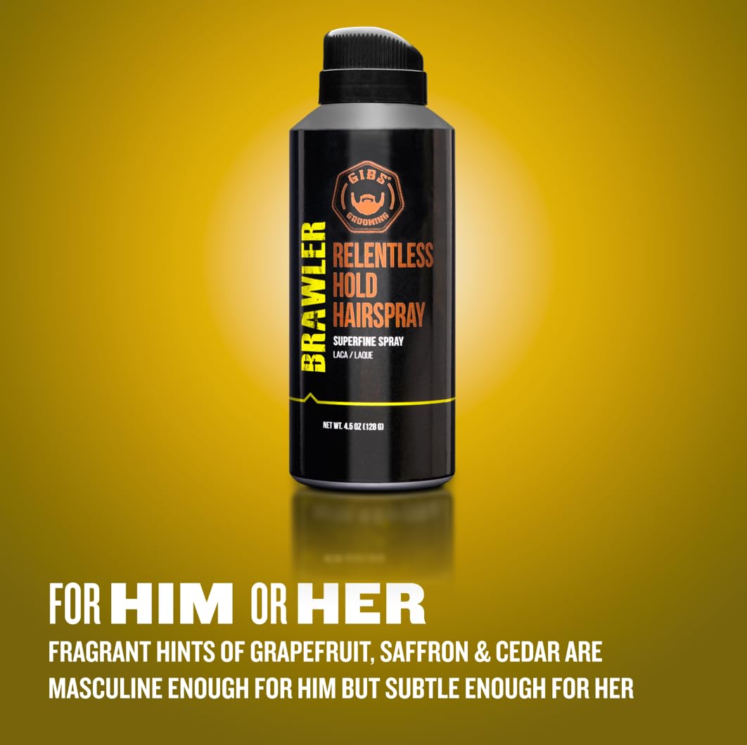 GIBS Grooming Brawler Bantamweight Hairspray, 4.5oz Beauty & Personal Care GIBS