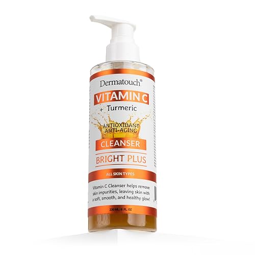 DERMATOUCH® Vitamin C Cleanser Water with Turmeric, Gentle Foaming Facial Cleanser for Daily Use, Helps Remove Impurities, All Skin Types, Made in Beauty & Personal Care DERMATOUCH