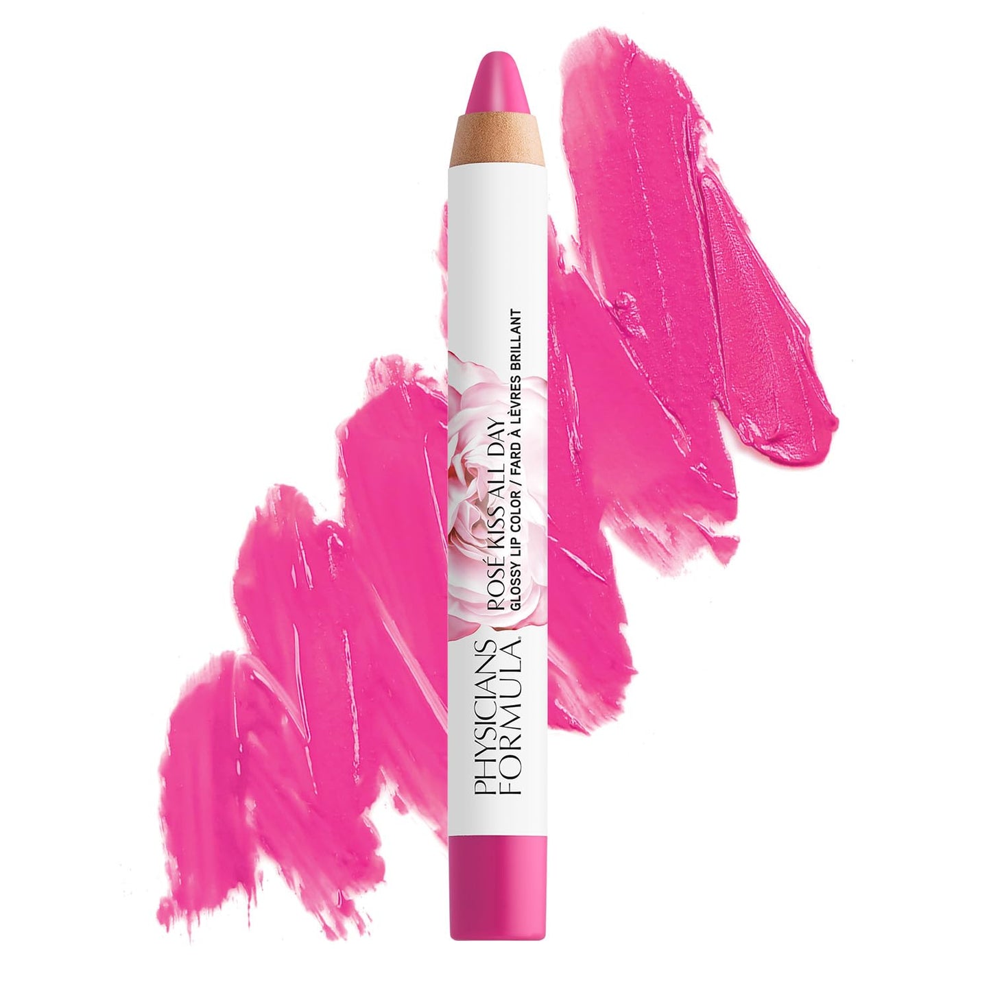 Physicians Formula Rosé Kiss All Day Glossy Lipstick LIp Color Makeup, Red, She's a Wild Rose | Dermatologist Tested, Clinicially Tested Beauty & Personal Care Physicians Formula