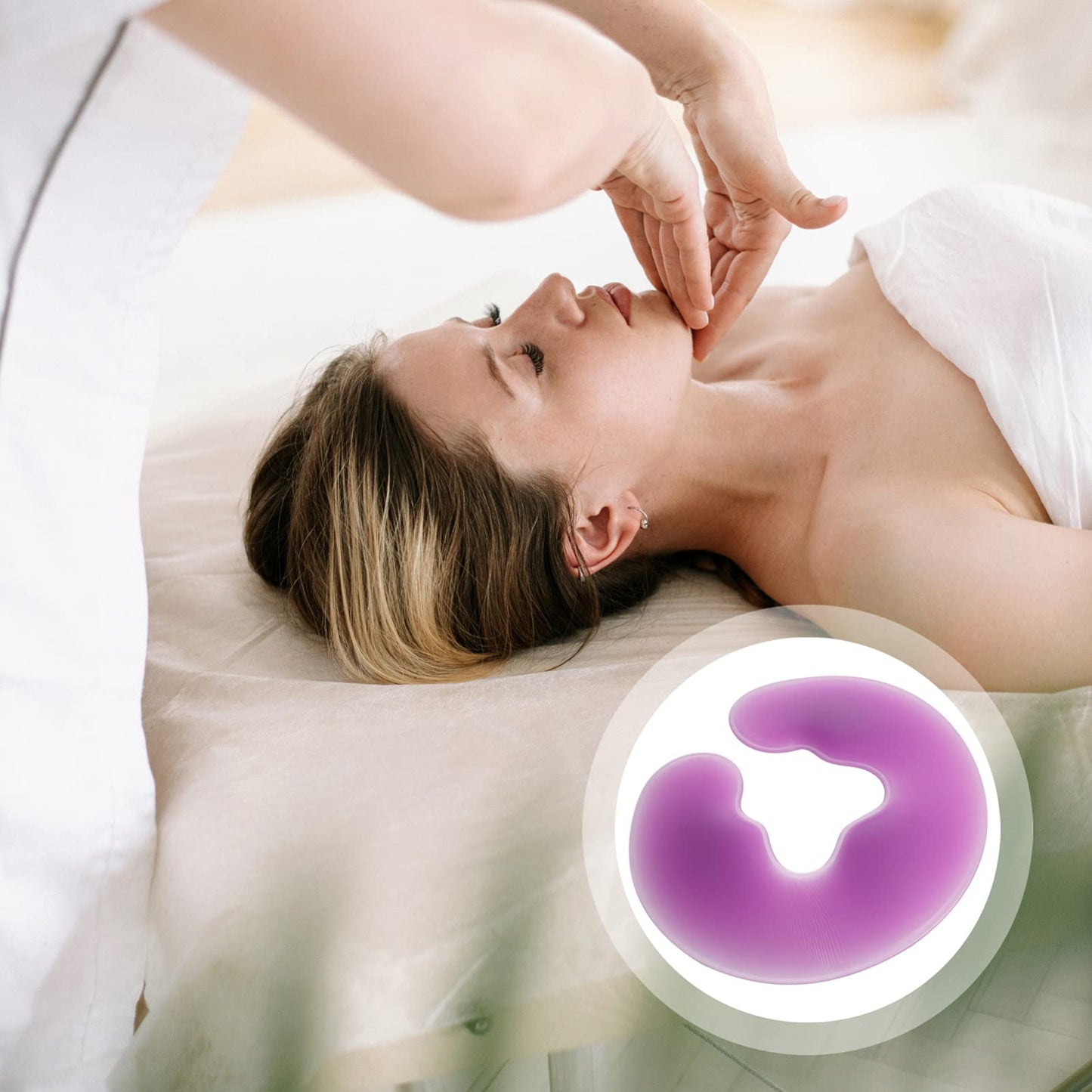 Massage Face Cradle Cushion, U Shaped Headrest Face Down Prone Position Cushion Pillow for Massage Tables Neck Head Rest Pad for Beauty Spa Beauty and Personal Care Lurrose