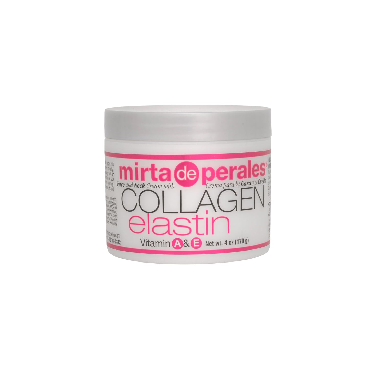 Mirta De Perales Collagen Elastin Face & Neck Cream with Vitamins A & E | Hydrating Anti-Aging Moisturizer for Firmness, Elasticity, Fine Lines Beauty & Personal Care Mirta De Perales