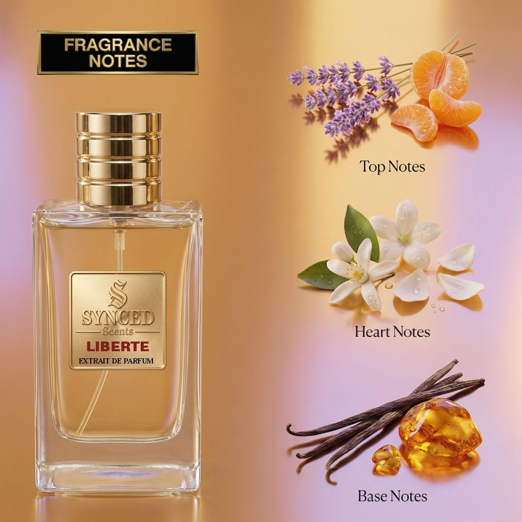 SYNCED Scents LIBERTE Inspired by Libre Intense Perfume for Women - Long Lasting Warm Floral Fragrance - Intense Sensual Feminine Lavender Orange Beauty & Personal Care SYNCED Scents