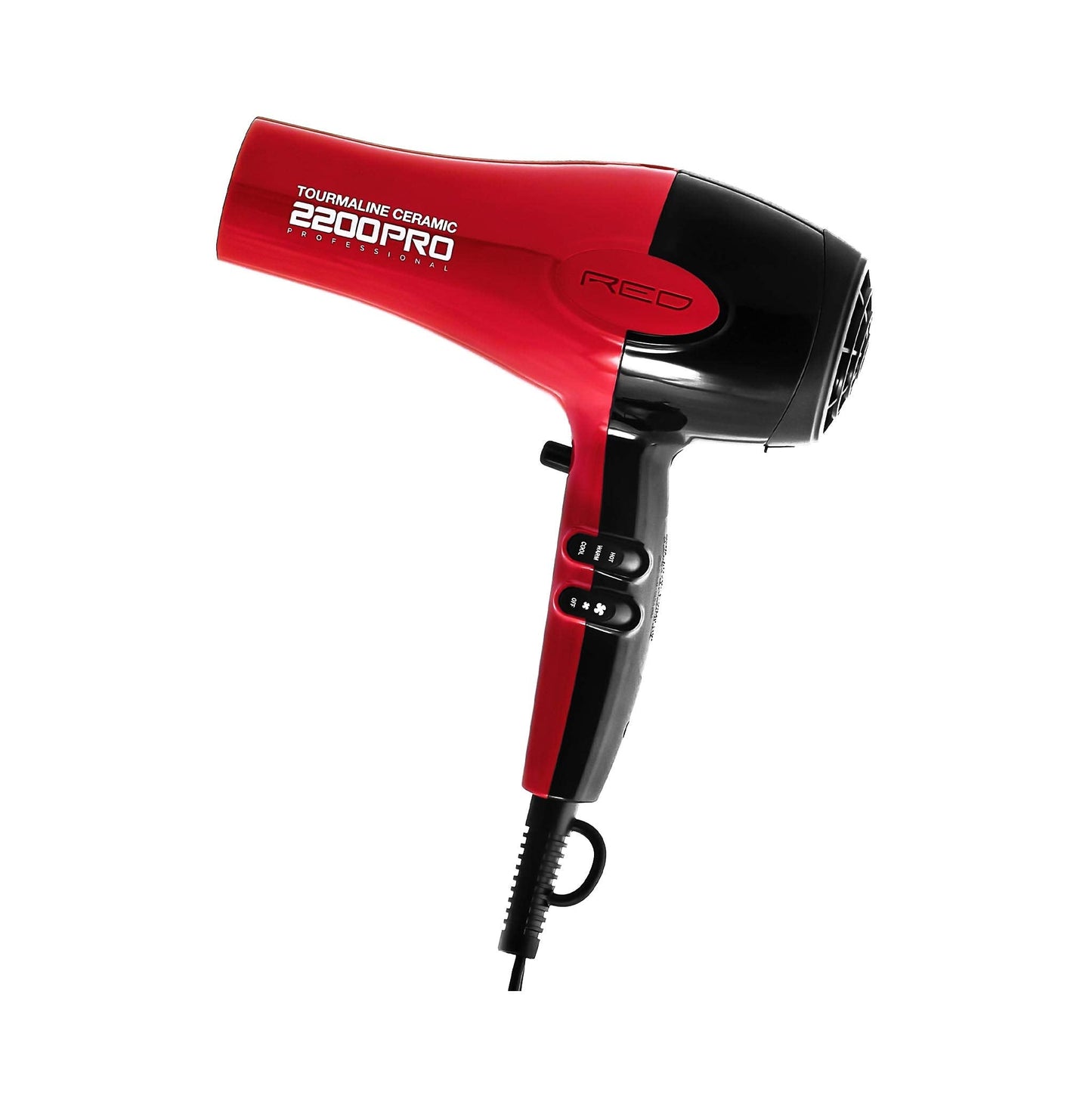 RED by Kiss Tourmaline Ceramic 2200W PRO - Professional Hair Dryer with Extra Combs, Frizz-Free Hair, Six Heat Settings Blow Dryer Beauty & Personal Care Red by Kiss