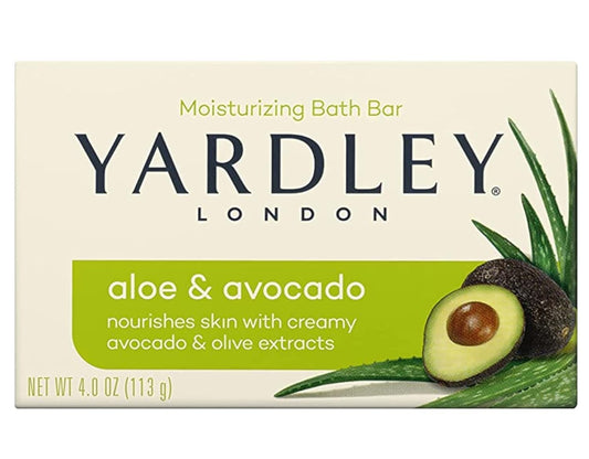 Yardley London Aloe and Avocado Naturally Moisturizing Bath Bar 4.0 oz (Pack of 3). Beauty & Personal Care YARDLEY LONDON