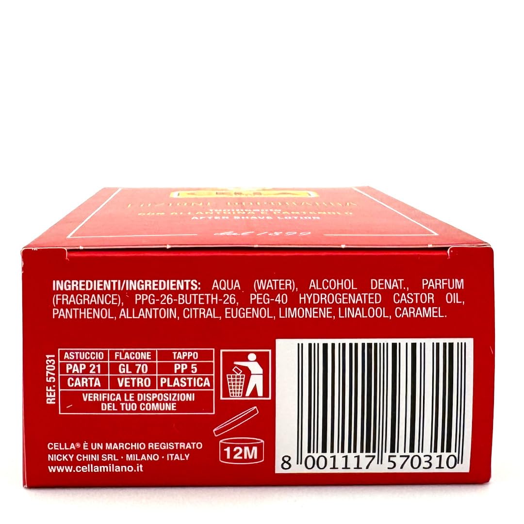 CELLA MILANO, After Shave Lotion, Classic Wood & Citrus Scent, Invigorates and Cools Skin After Shaving, Made In Italy Beauty and Personal Care Cella
