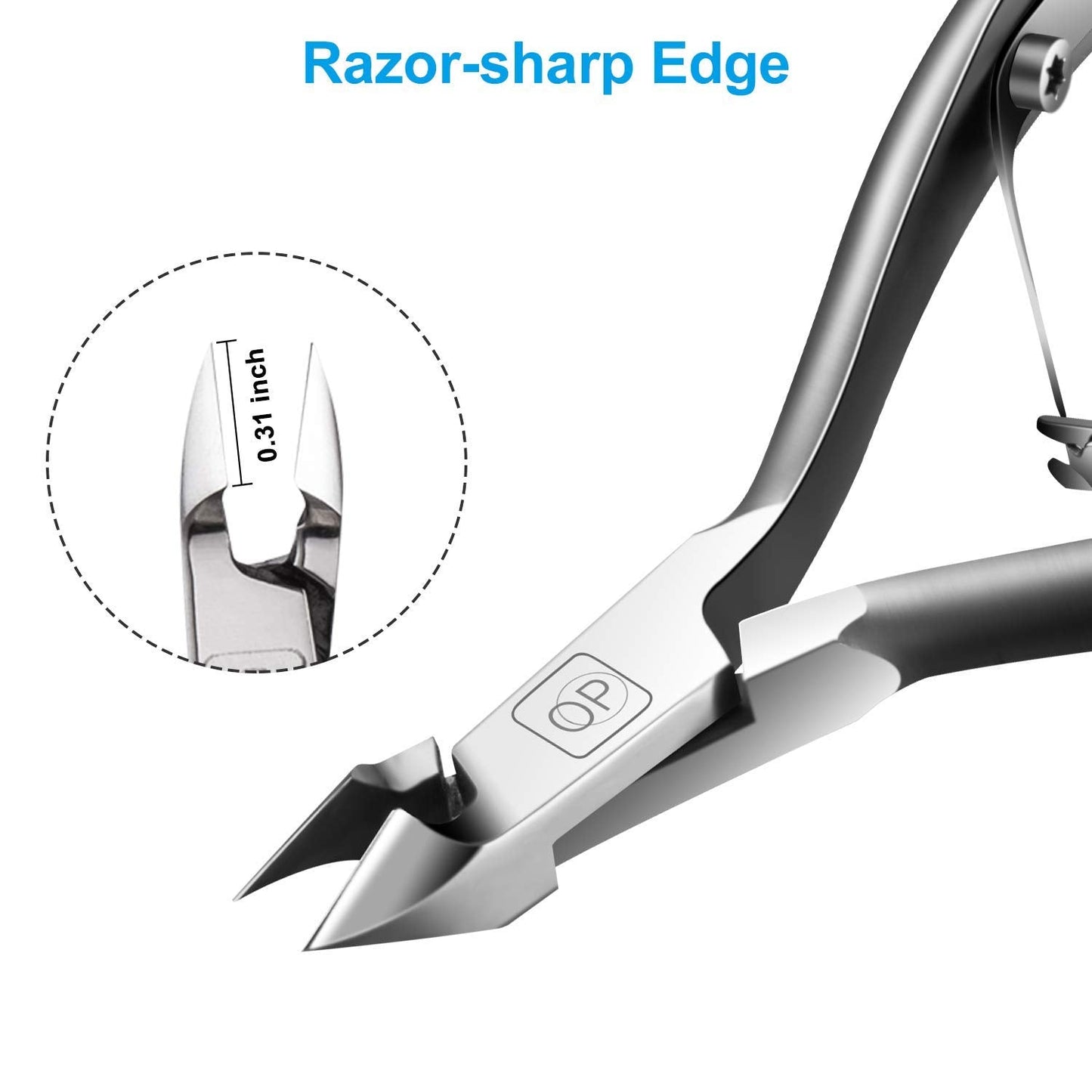 Cuticle Trimmer 3/4 Jaw Extremely Sharp Cuticle Nippers Scissors Stainless Steel Clippers Cutter Remover Pedicure Manicure Nail Tool, opove X7, Space Beauty & Personal Care opove
