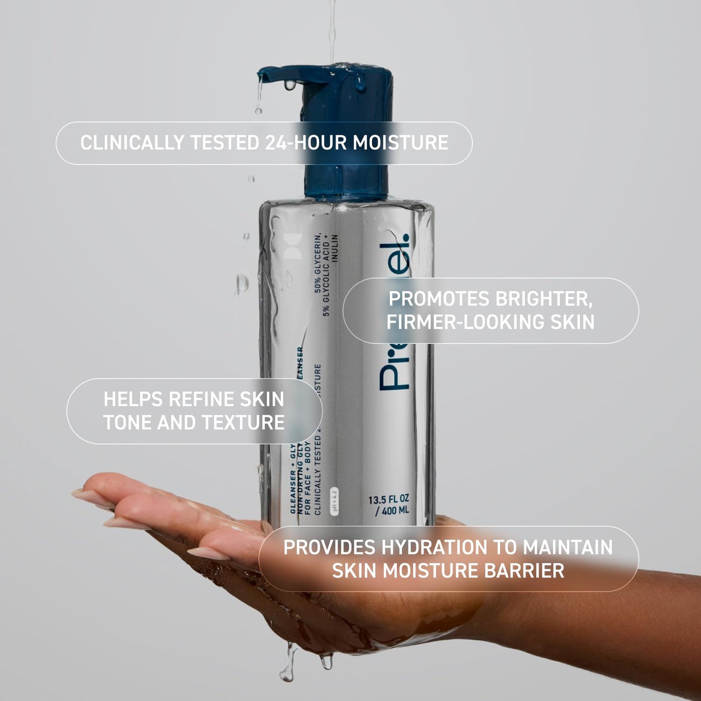 Prequel Glycolic Cleanser | 50% Glycerin Face + Body Wash, 13.5oz 2-Pack Beauty and Personal Care Prequel