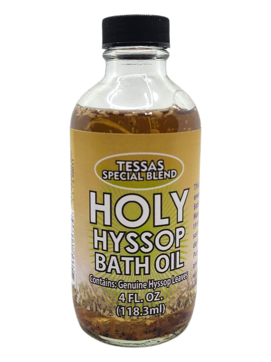 Holy Hyssop Bath Oil 4oz- for Purification, Spiritual Renewal, and Cleansing Rituals Beauty and Personal Care MAGICK SPACE