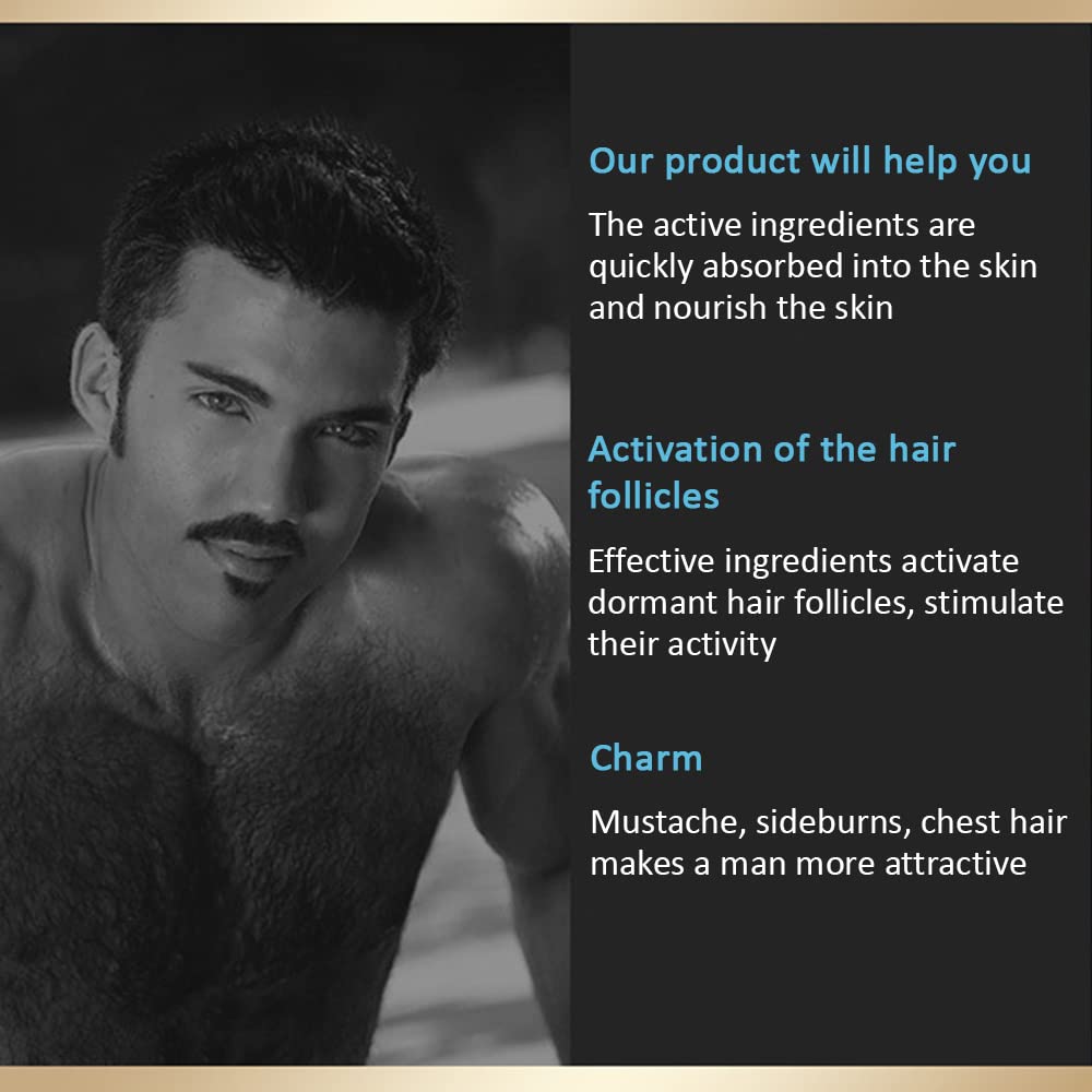 AICHUN BEAUTY Beard Grow Oil - Facial Hair Supplement - Thicker Beard Care - Mens Hair Growth Vitamins 30ml/1.01oz Beauty and Personal Care AICHUN BEAUTY