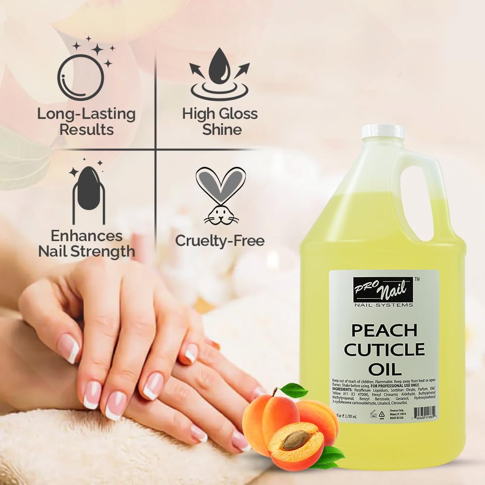 PRO NAIL - Cuticle Revitalizing Oil for Nails, Peach, 128 Oz - Professional Strength, Pedicure and Manicure - Moisturizes and Strengthens Nails Beauty & Personal Care PRO NAIL