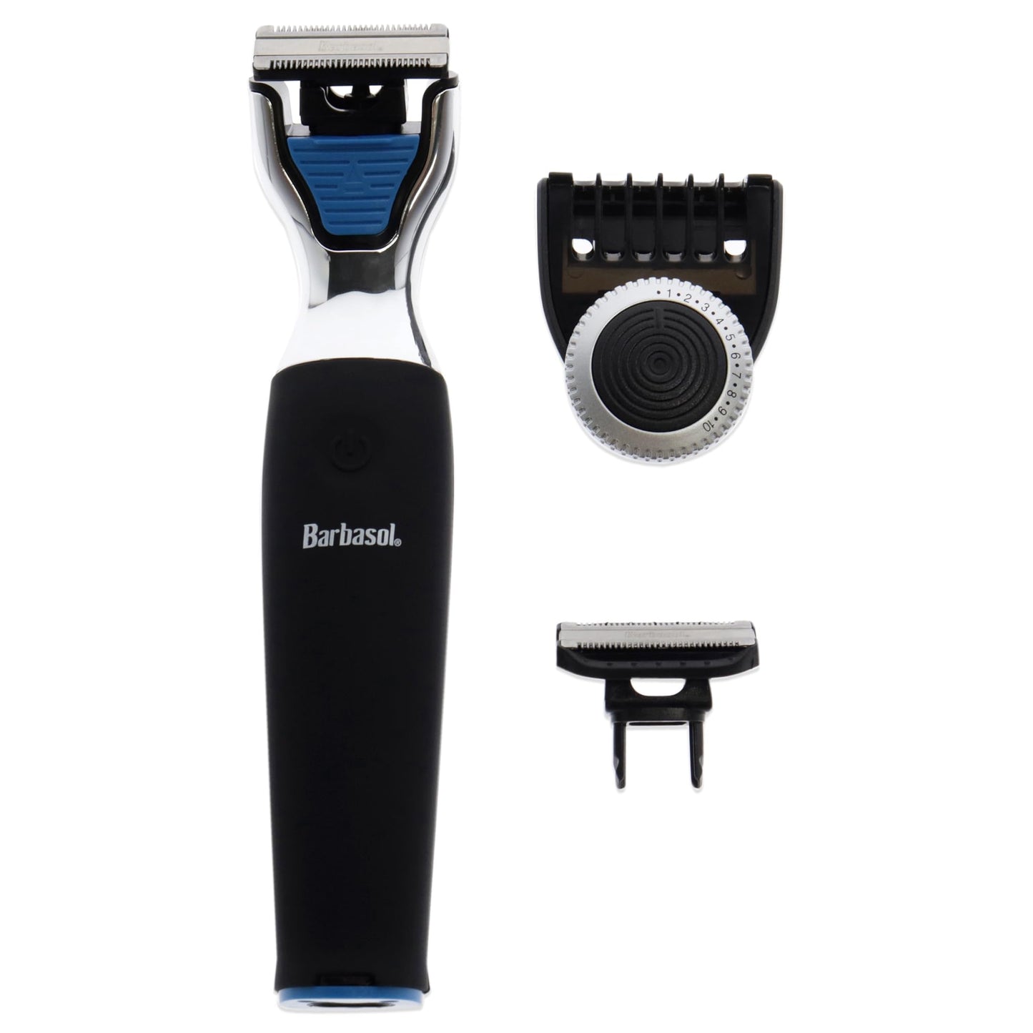 Barbasol Rechargeable Electric Wet and Dry Single Blade Shaver with Stainless Steel Blades and Adjustable Beard Trimmer Attachment Beauty and Personal Care Barbasol