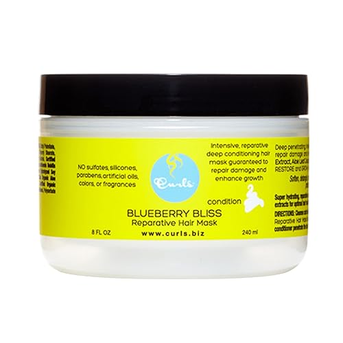 Curls Blueberry Bliss Reparative Hair Mask - 8 fl oz, Deep Conditioning, Repair, Protect, Restore, Detangle and Moisturize, For All Types Beauty & Personal Care Curls