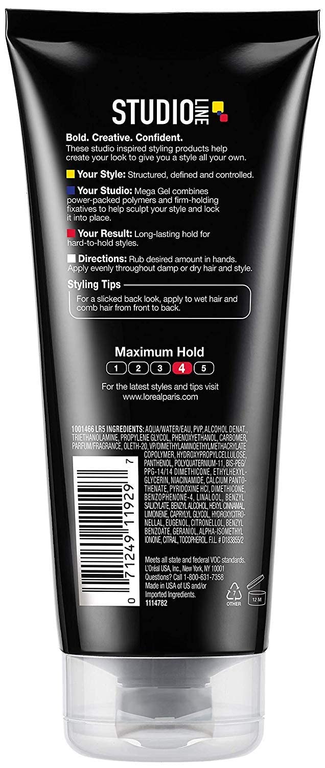 L'Oreal Paris Studio Line Mega Hair Gel, 6.8 Fluid Ounce Pack of 3 Beauty & Personal Care L'Oreal Paris
