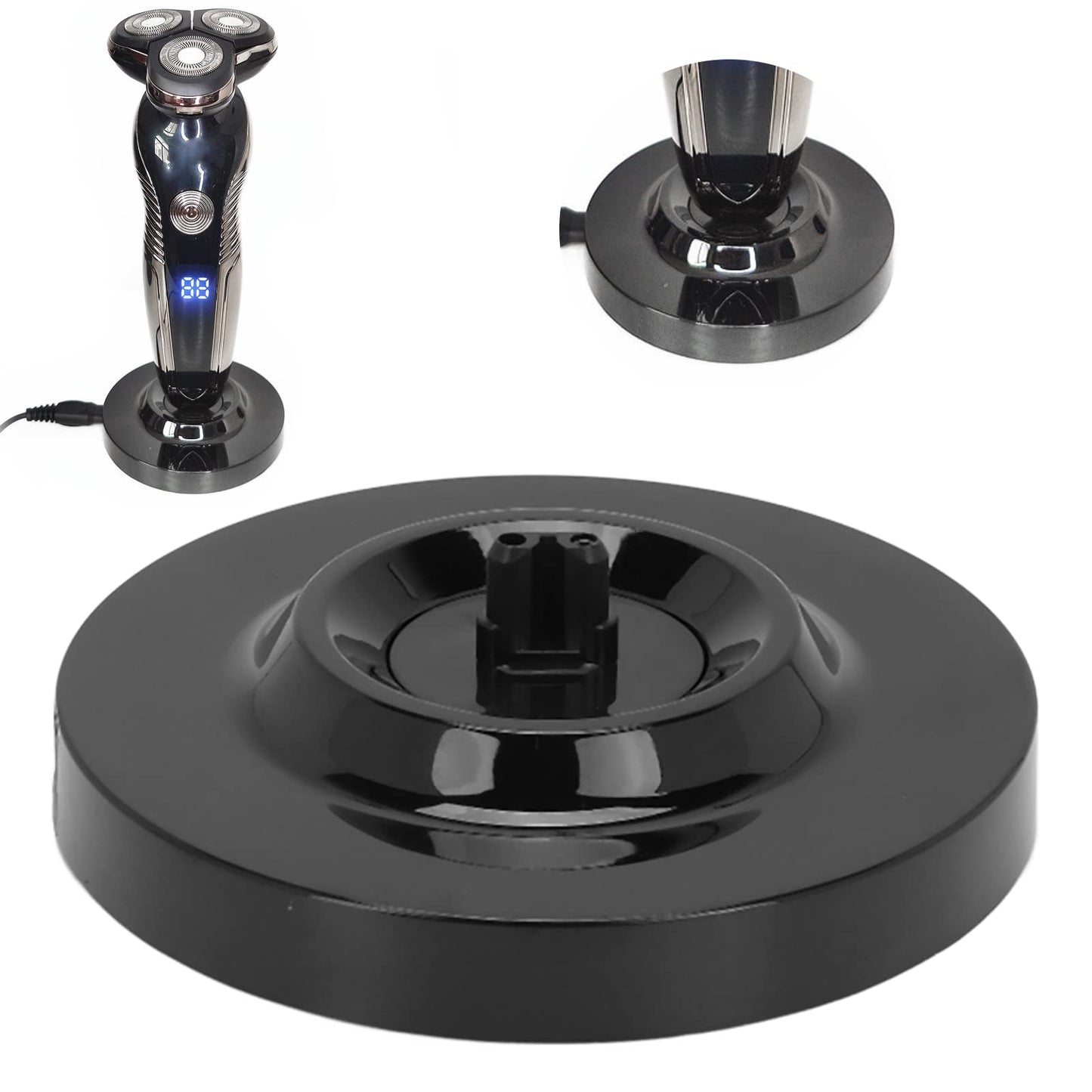 zjchao Universal Electric Shaver Charging Stand, Electric Shaver Charging Base, Replacement Shaver Charging Stand, Round Shape Men's Electric Shaving Beauty and Personal Care ZJchao