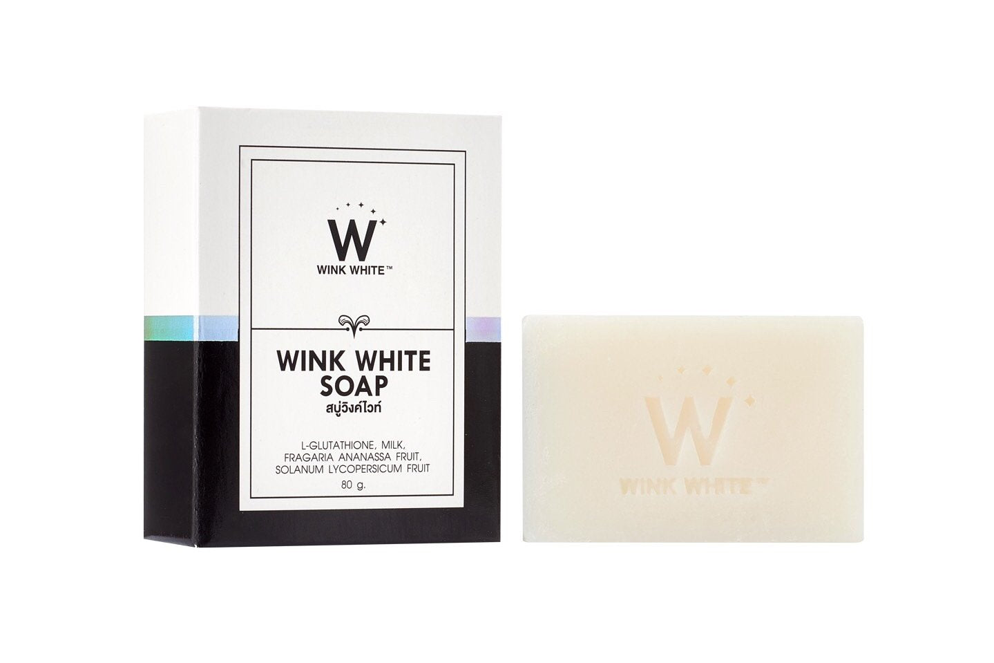 1 pcs.x 80 g.Wink White Soap with goat milk glutathione.by Bangkok premium. Beauty & Personal Care White Soap
