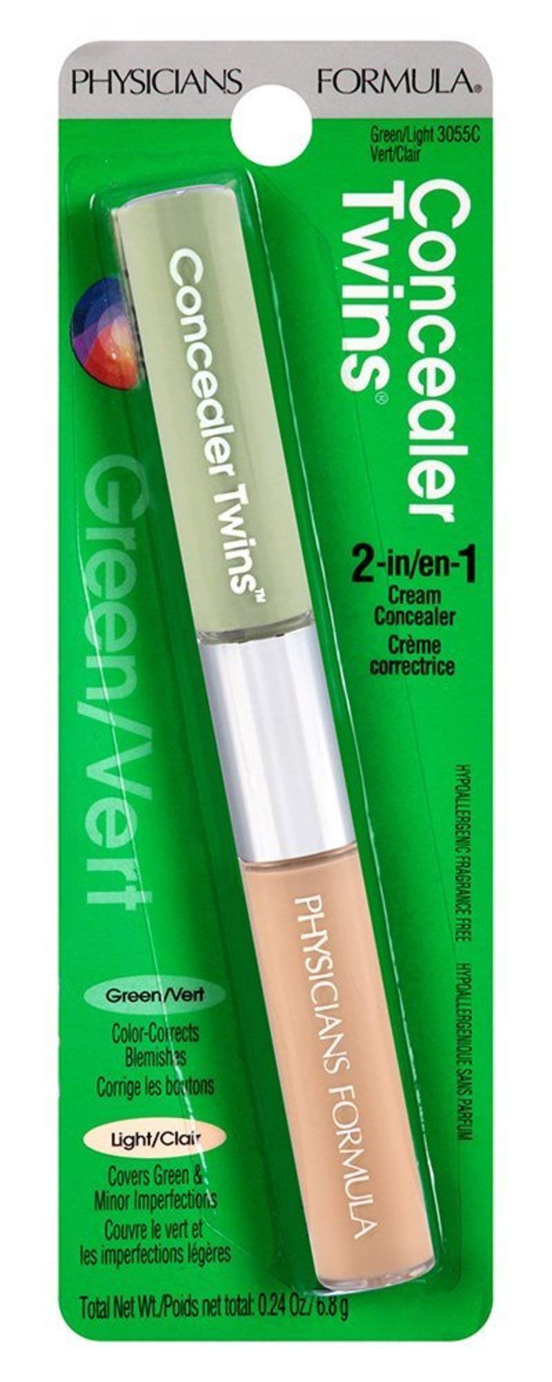 Physicians Formula Cream Dual-Ended Concealer Stick Green/Light, Neutralizing, Dark Circles, Scars, Blemishes, Eyes Beauty & Personal Care Physicians Formula