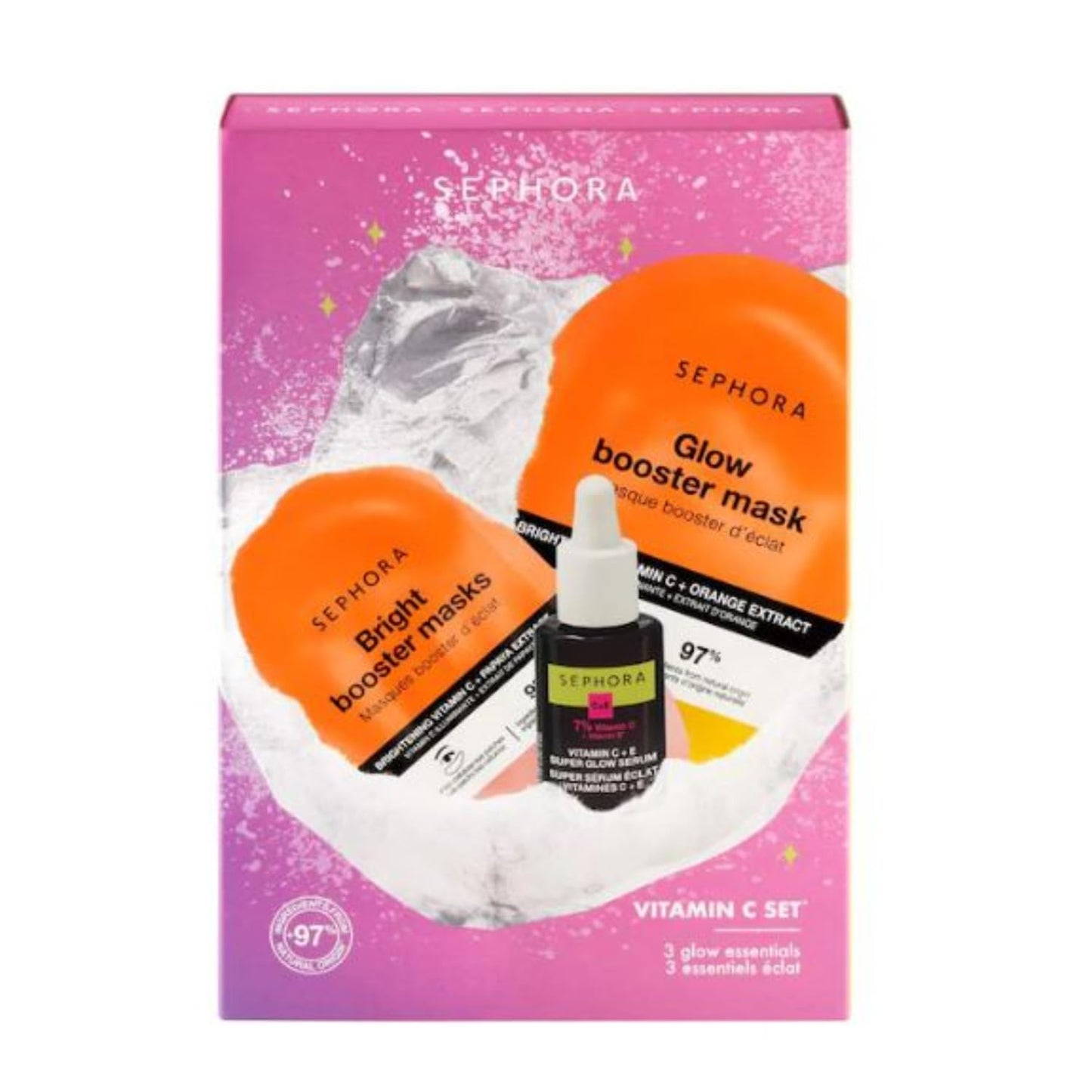 Sephora Favorites Limited Edition Vitamin C Set - 3 Glow Essentials - 2 Face Masks and 1 Serum Beauty & Personal Care SEPHORA