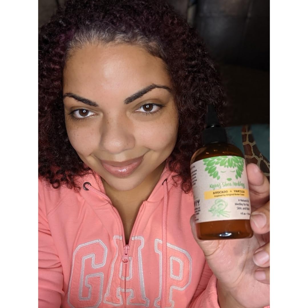 Multiuse Avocado + Vanilla Oil Medley for Face, Body & Hair - Natural Avocado Oil, Shea Nut Oil, Vanilla Essential Oil, & Vitamin E - Seals in Beauty & Personal Care Kyra's Shea Medleys