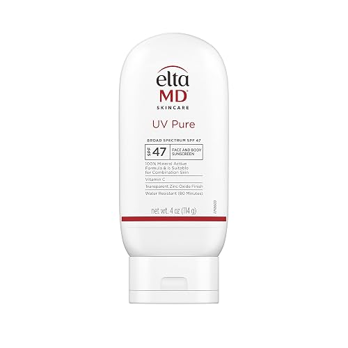 EltaMD UV Pure Face and Body Sunscreen, SPF 47 Mineral Sunscreen for Kids and Adults, Water Resistant Up to 80 Minutes, Oil Free Zinc Oxide Formula Beauty & Personal Care EltaMD