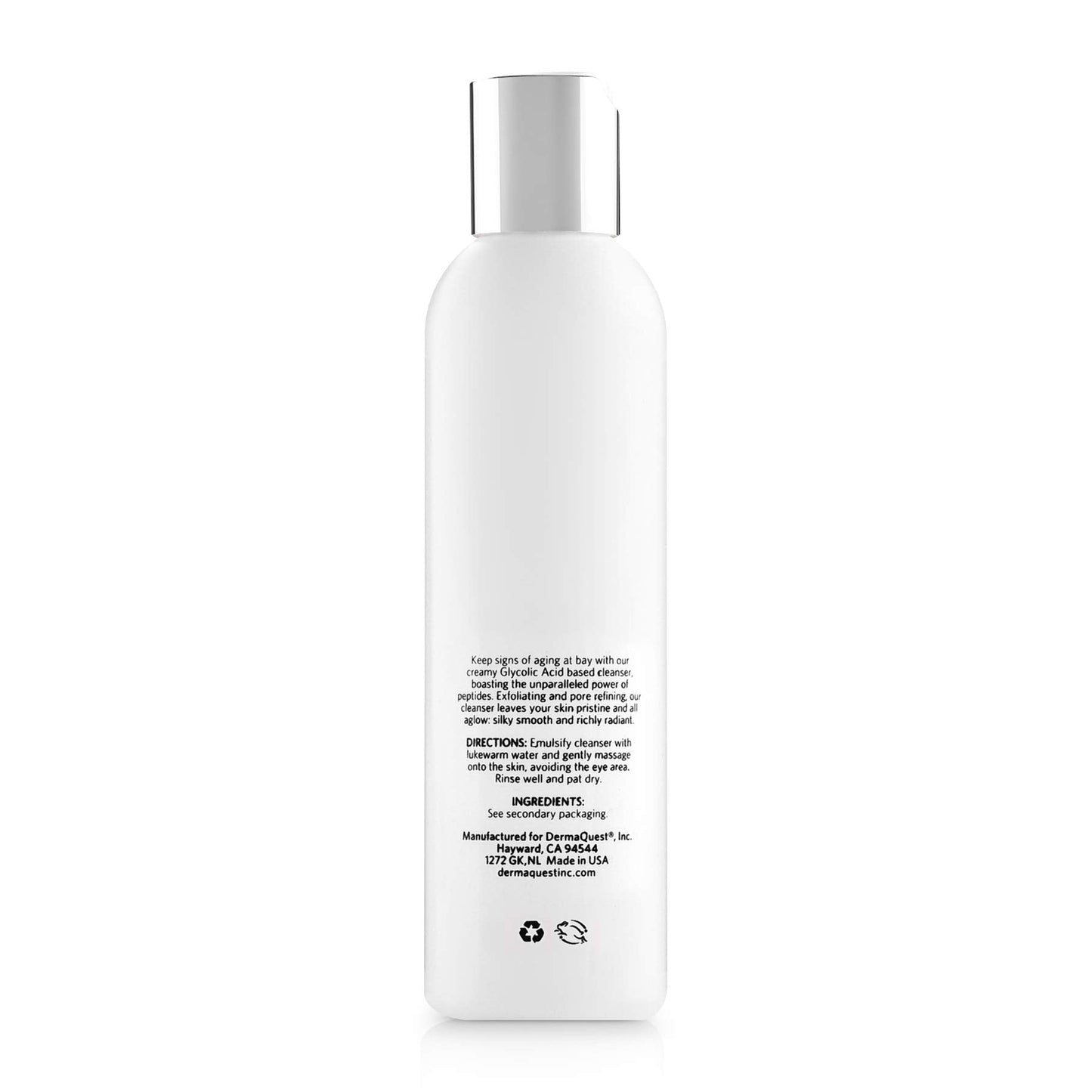 DermaQuest Peptide Vitality Peptide Creamy Glyco Cleanser - 15% Glycolic Acid Exfoliating Face Wash Pore Cleanser - Face Cleanser for Women & Men Beauty & Personal Care DermaQuest