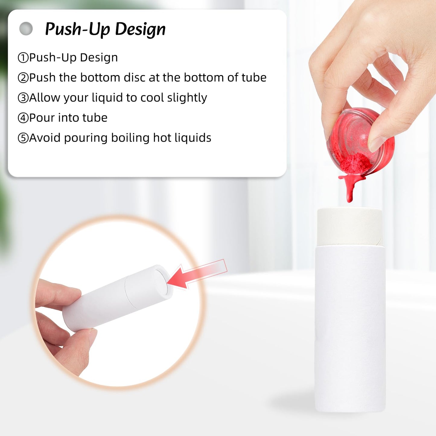 NICENEEDED 10 Pcs 10ML Paperboard Lip Balm Tubes, White Paper Lipstick Tube, Cardboard Empty Lip Gloss Container Solid Perfume Tube Cosmetic Box Beauty and Personal Care NICENEEDED