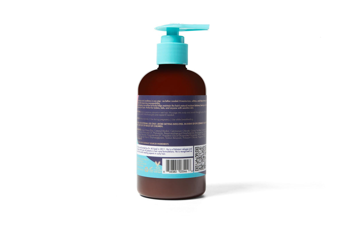 As I Am Born Curly Co-Wash for Baby & Kids 8 oz - Cleansing Conditioner with Avocado Oil, Shea Butter & Coconut Oil - Moisturizes & Detangles Curls -