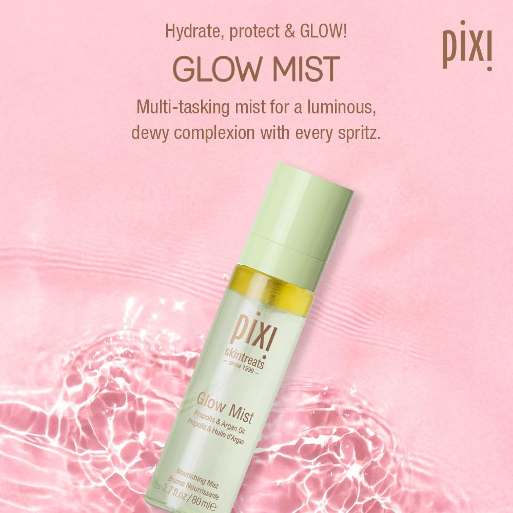 Pixi Beauty Glow Mist | All-Over Mist For Luminous Complexion | Set & Refresh Makeup | Hydrate Skin With 21 Natural Oils | 2.70 Fl Oz Beauty & Personal Care Pixi