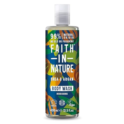 Faith in Nature Natural Shea & Argan Body Wash, Nourishing, Vegan & Cruelty Free, Parabens and SLS Free, 400ml Beauty & Personal Care FAITH IN NATURE