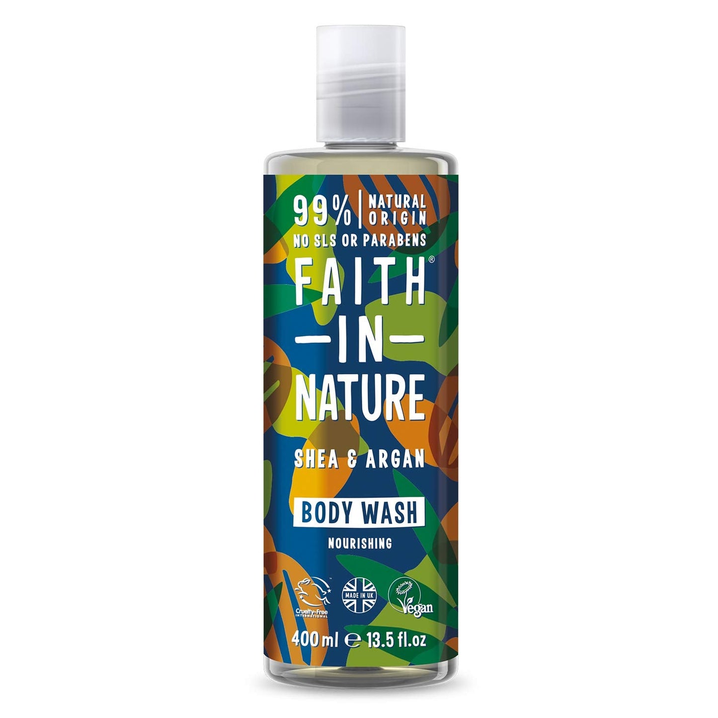Faith in Nature Natural Shea & Argan Body Wash, Nourishing, Vegan & Cruelty Free, Parabens and SLS Free, 400ml Beauty & Personal Care FAITH IN NATURE