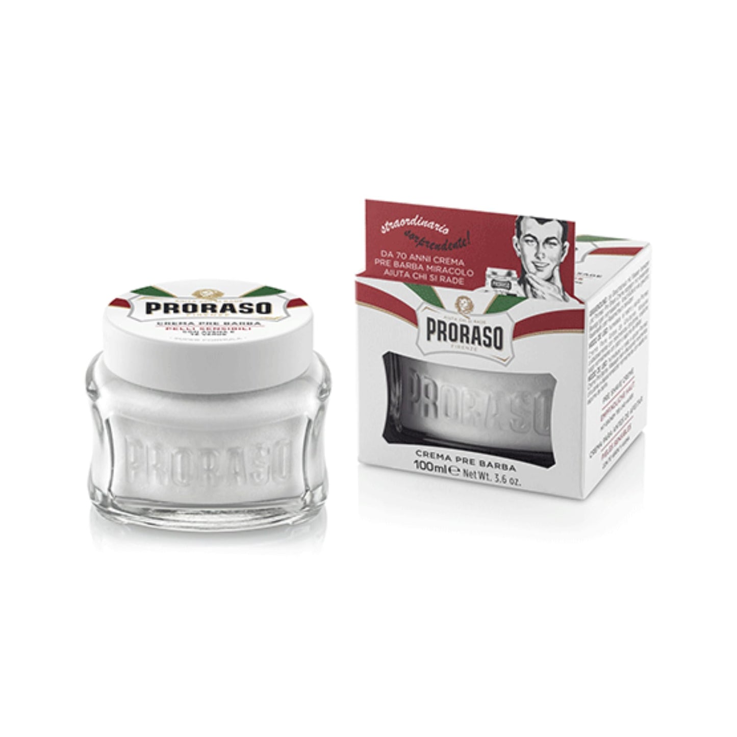 Proraso Pre Shave Conditioning Cream - Oatmeal & Green Tea - Nourishing & Gentle Formula for Sensitive Skin - Premium Italian Pre Shave Cream - 3.6oz Beauty and Personal Care Proraso