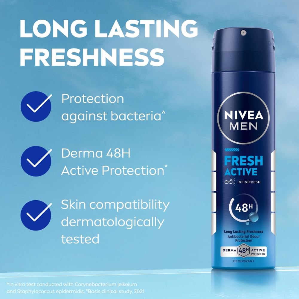 Nivea Fresh Active Original 48 Hours Deodorant, 150ml Beauty and Personal Care NIVEA