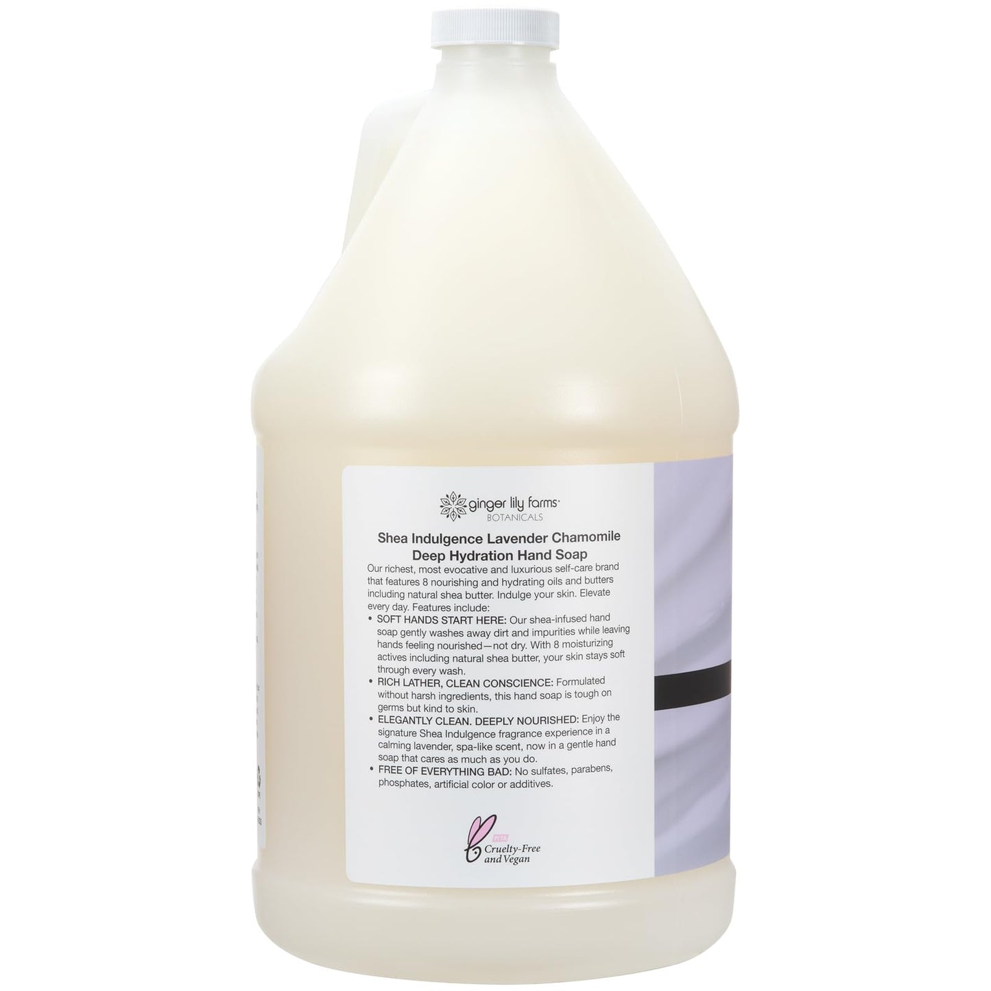 Ginger Lily Farms Botanicals Shea Indulgence Deep Hydration Liquid Hand Soap Refill, 100% Vegan & Cruelty-Free, Lavender Chamomile Scent, 1 Gallon Beauty & Personal Care Ginger Lily Farms